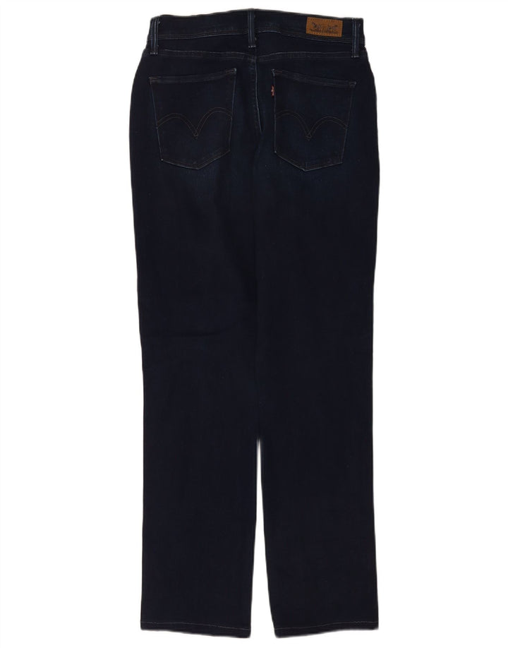 Calça jeans feminina Levi's 512 Straight US 6 médio W28 L28 azul marinho