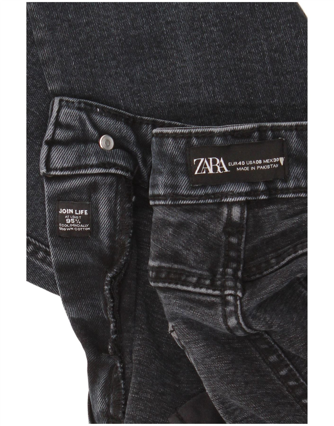 Calça jeans feminina Zara EU 40 médio W30 L25 algodão azul marinho