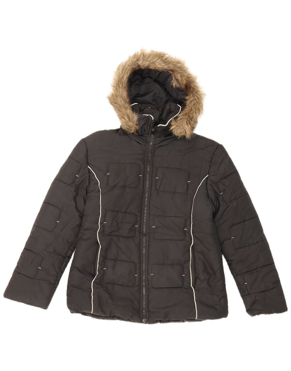 Jaqueta Columbia Feminina Vertex com Capuz Acolchoado Reino Unido 4 XS Preto