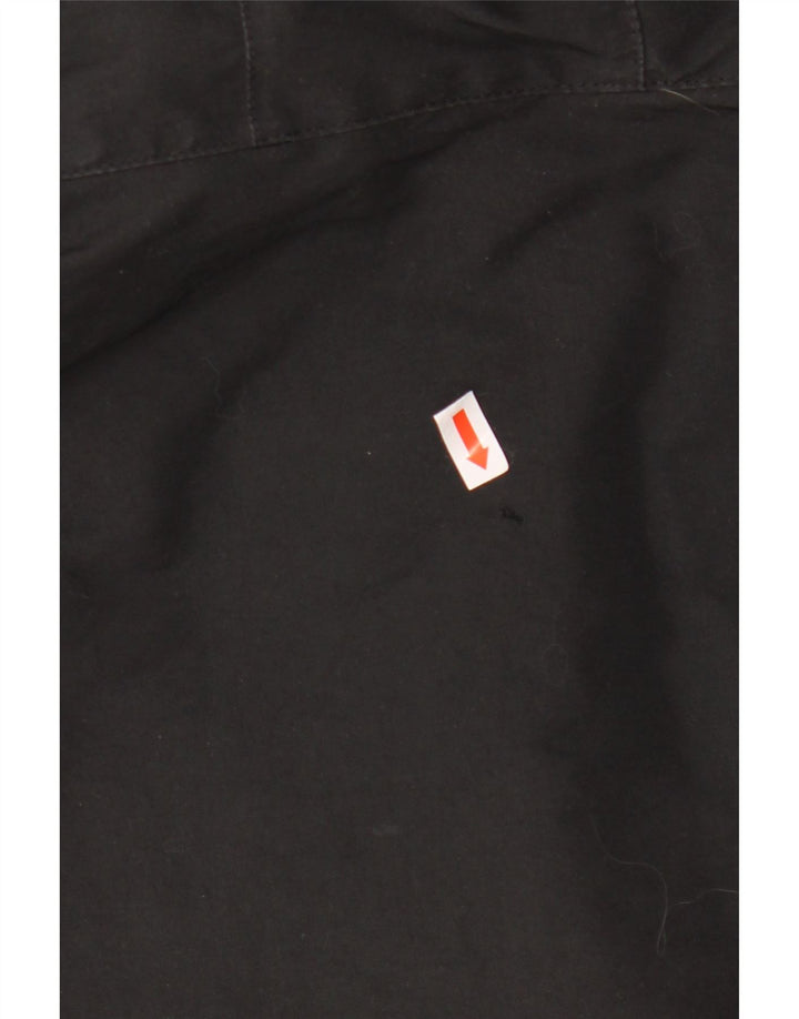 Jaqueta corta-vento masculina Jack Wolfskin com capuz Reino Unido 48 2XL poliéster preto