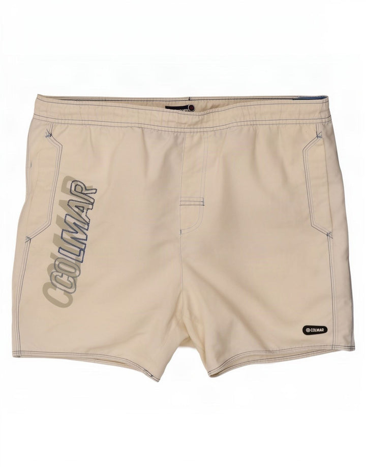 Calção de banho masculino gráfico Colmar IT 52 grande poliéster branco