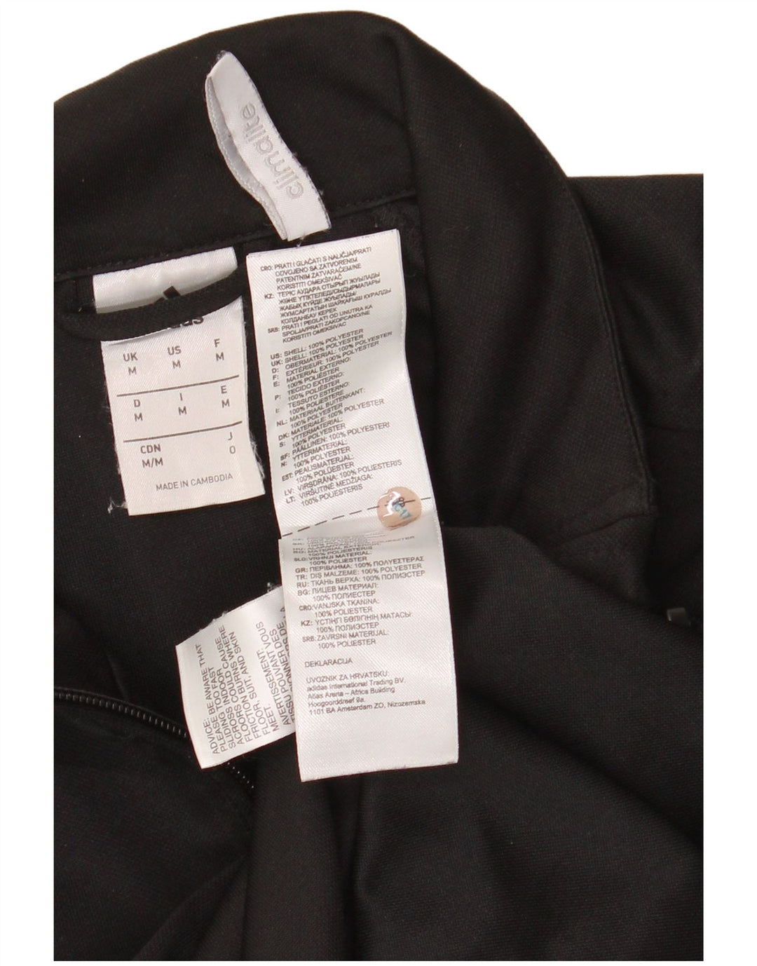 ADIDAS Mens Climalite Tracksuit Top Jacket Médio Preto Poliéster