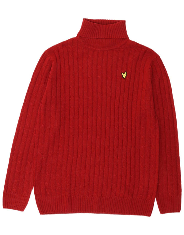 Lyle & Scott Suéter masculino com gola redonda 2XL algodão borgonha