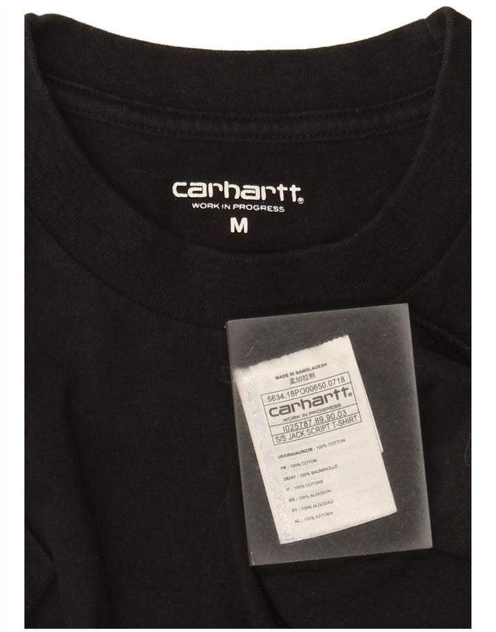 Camiseta gráfica masculina Carhartt Top médio algodão preto