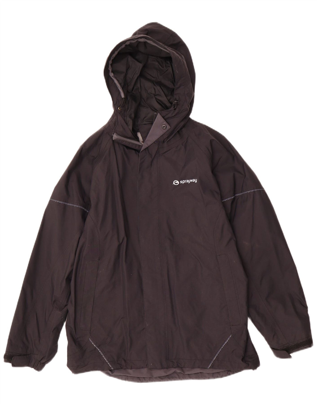 Jaqueta de chuva com capuz para meninos Sprayway 12-13 anos poliéster preto