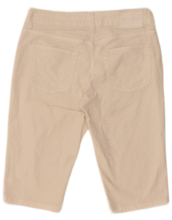Shorts jeans feminino Zara EU 38 pequeno W28 algodão bege