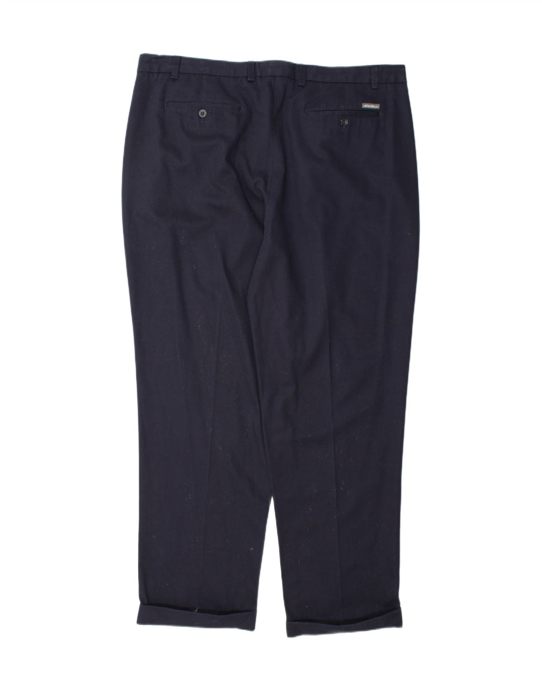 EDDIE BAUER Mens Pegged Chino Trousers W42 L32 Navy Blue Cotton Vintage Eddie Bauer and Second-Hand Eddie Bauer from Messina Hembry 