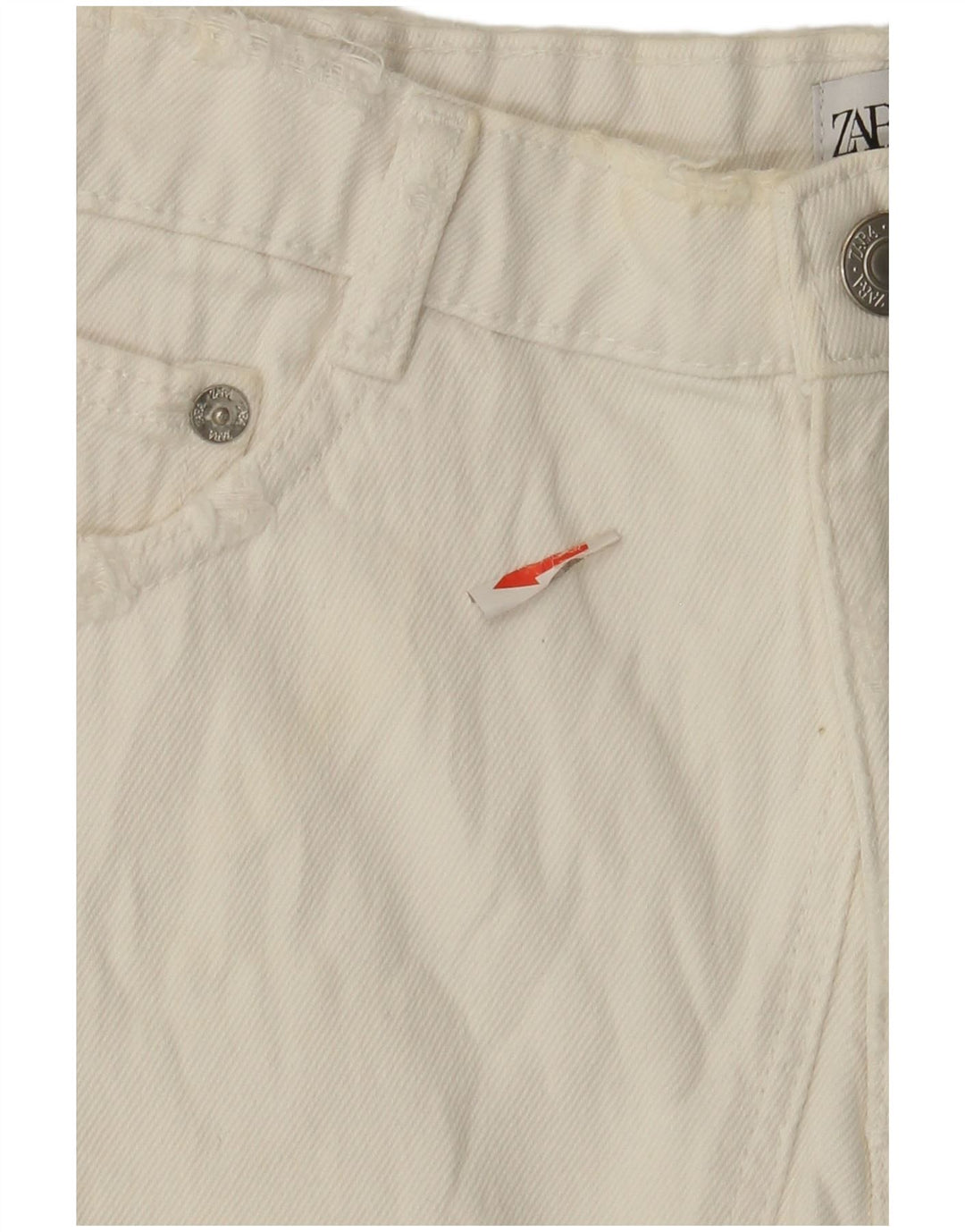 Shorts jeans feminino Zara pequeno W26 branco