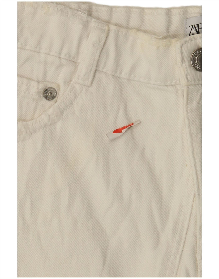 Shorts jeans feminino Zara pequeno W26 branco