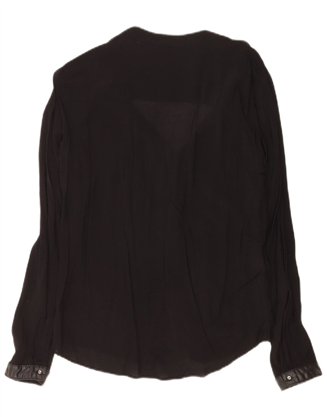 Blusa feminina de manga comprida Zara Reino Unido 14 grande preta