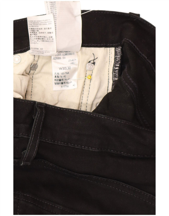 Levi's Mens Slim Jeans W30 L30 Algodão Preto