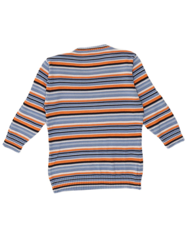 Suéter feminino Gap manga 3/4 com gola canoa Reino Unido 6 XS algodão listrado azul