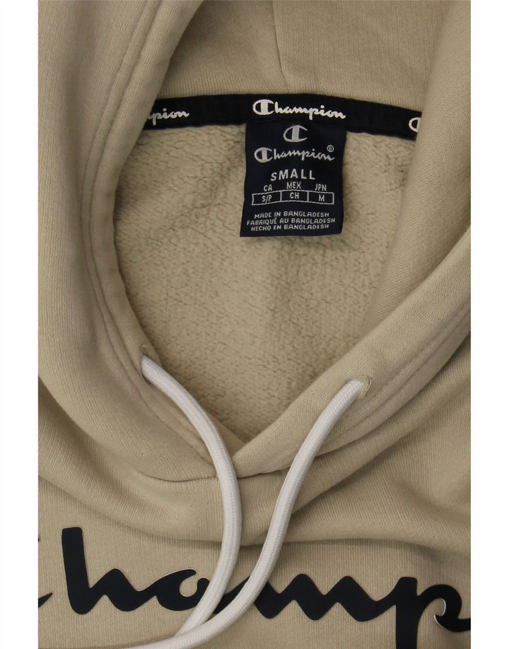 Jumper com capuz gráfico masculino Champion pequeno bege