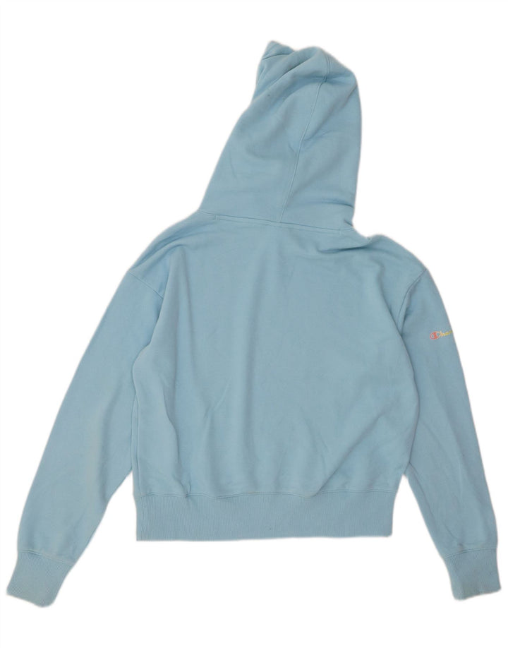 CHAMPION Suéter feminino com capuz e estampa oversized UK 10 pequeno azul