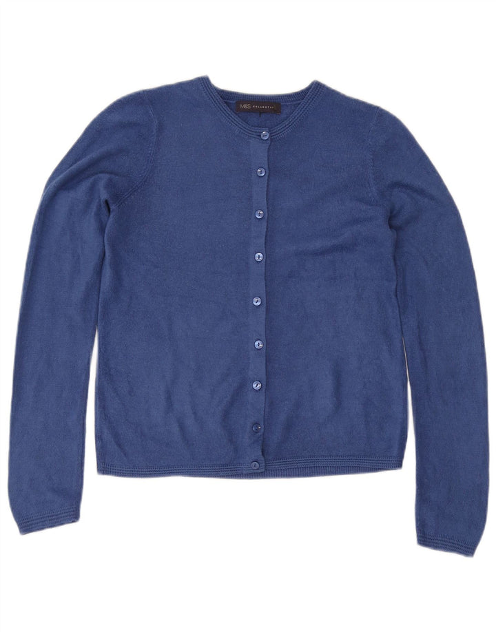 Suéter cardigã feminino Marks & Spencer Reino Unido 6 XS azul