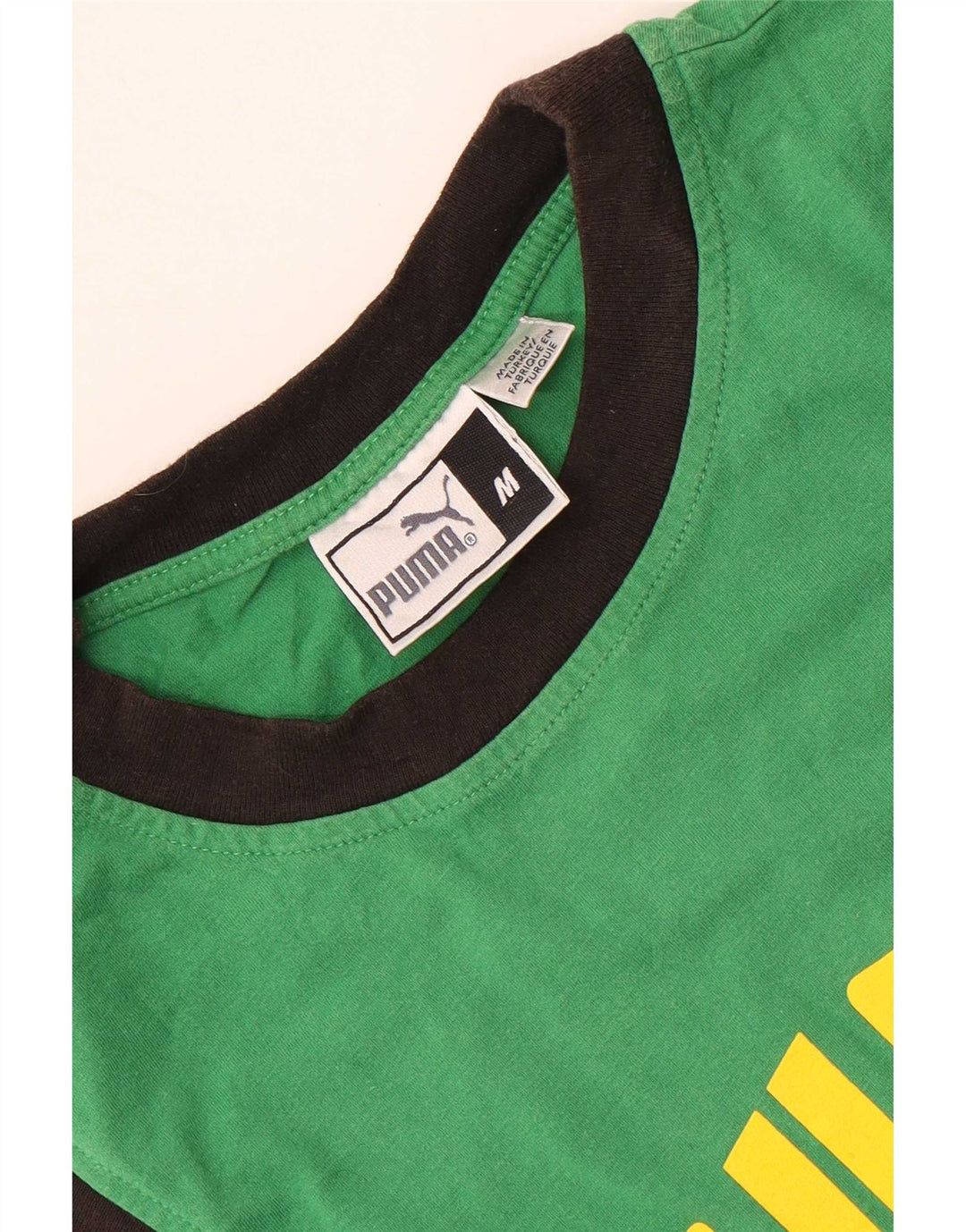 Puma masculino gráfico colete top médio verde colorblock