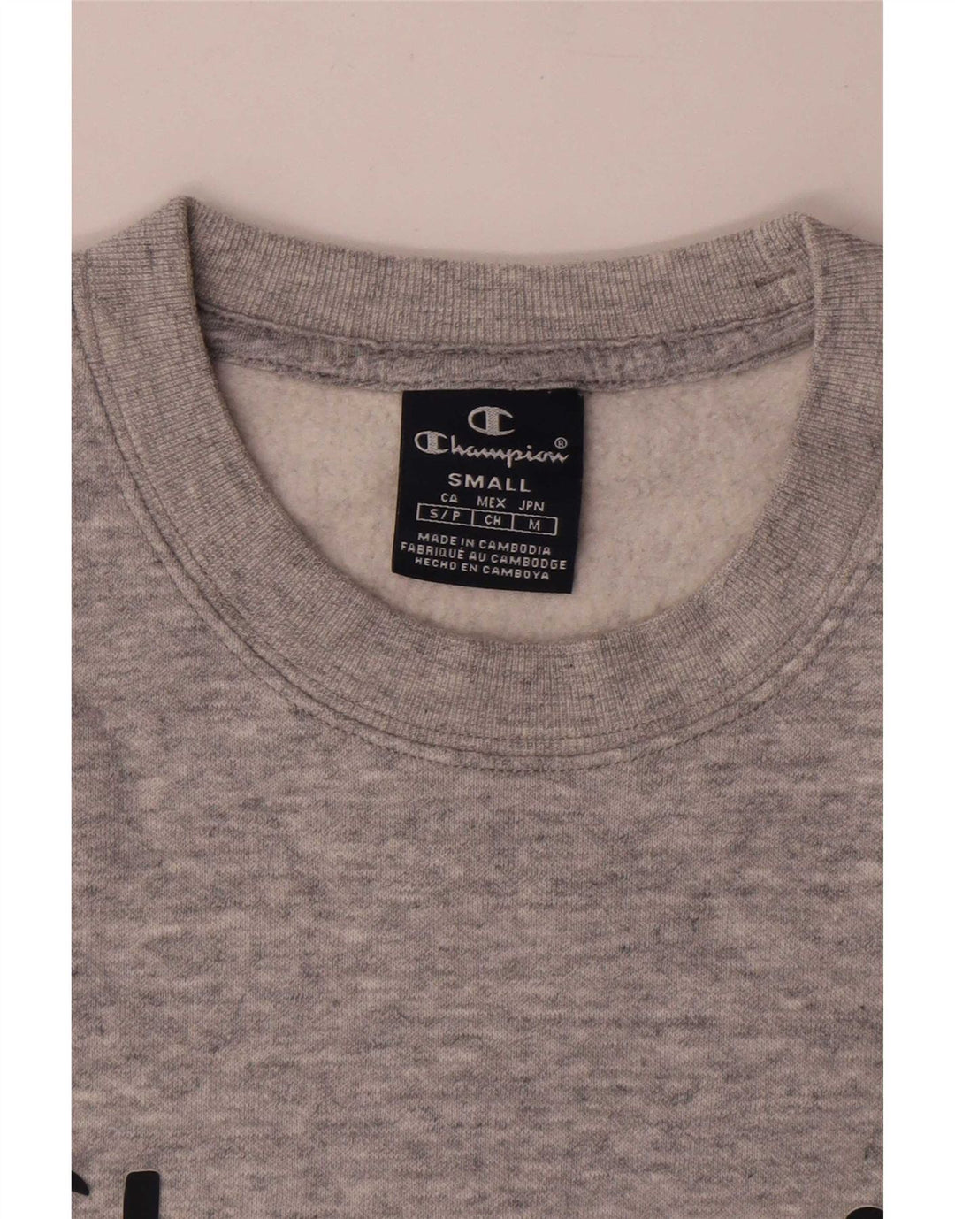 Champion moletom masculino gráfico jumper pequeno algodão cinza
