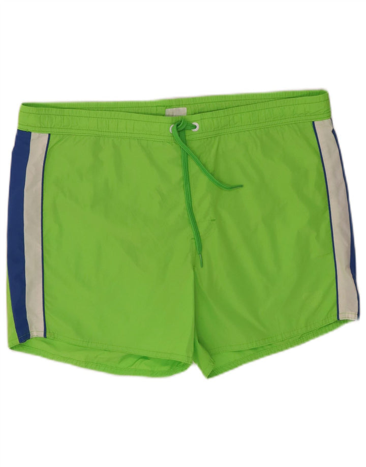 Arena Mens Natação Shorts Poliéster Colourblock Verde Médio