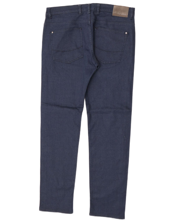 Ted Baker Mens Slim Jeans W36 L32 Azul Marinho Algodão