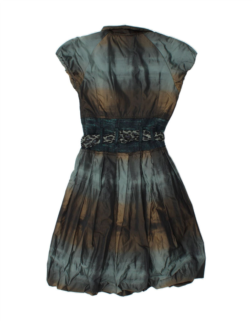 PER UNA Womens Abstract Pattern Bubble Dress UK 8 Small Green Polyester Vintage Per Una and Second-Hand Per Una from Messina Hembry 