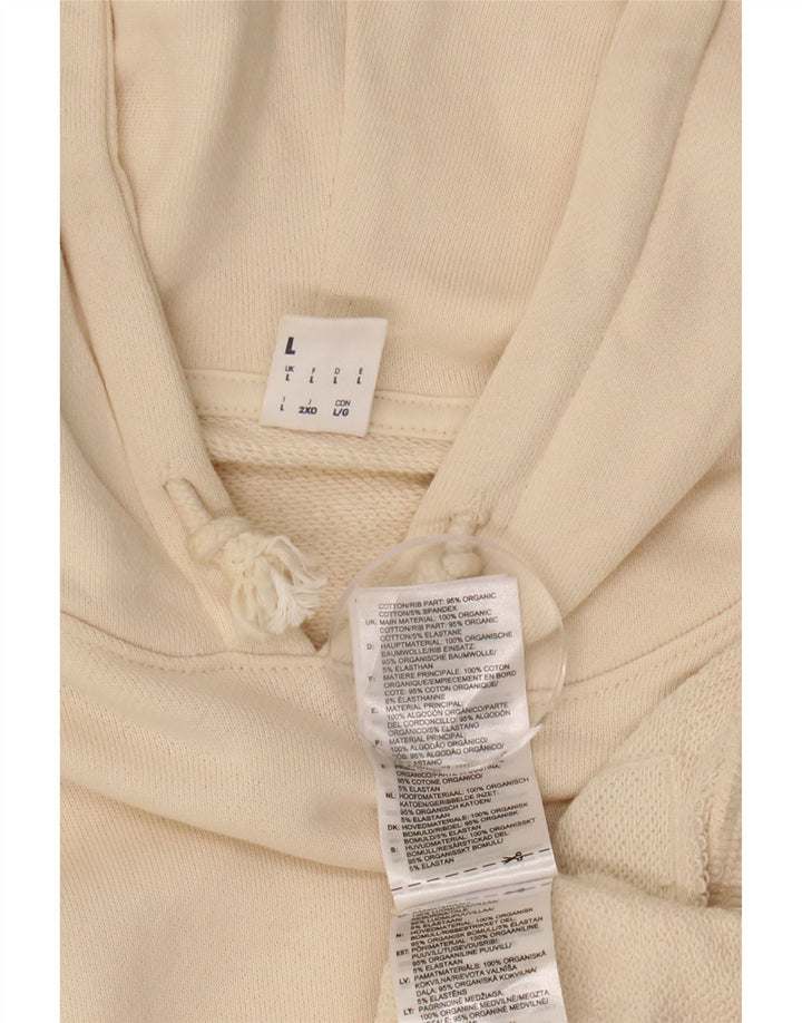 Suéter feminino com capuz grande REEBOK Reino Unido 16 grande algodão branco