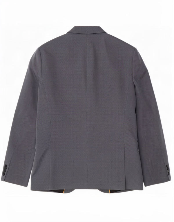 Jaqueta blazer masculina Zara com 1 botão EU 52 grande azul poliéster
