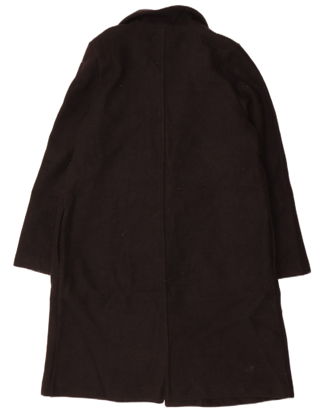 Sobretudo aberto feminino ZARA UK 16 grande poliéster preto