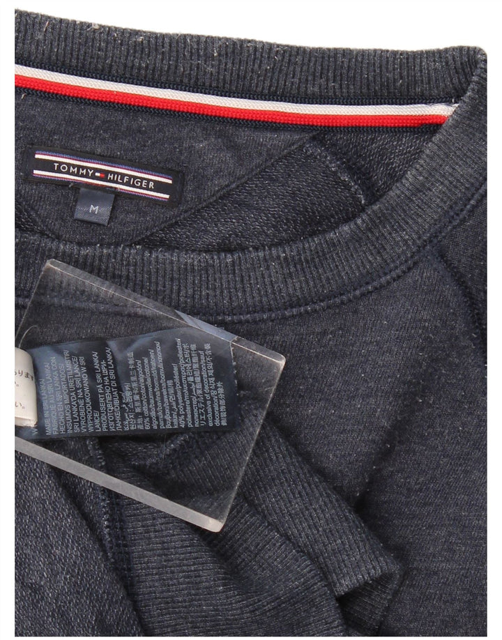 Tommy Hilfiger moletom masculino regular fit jumper médio azul marinho algodão