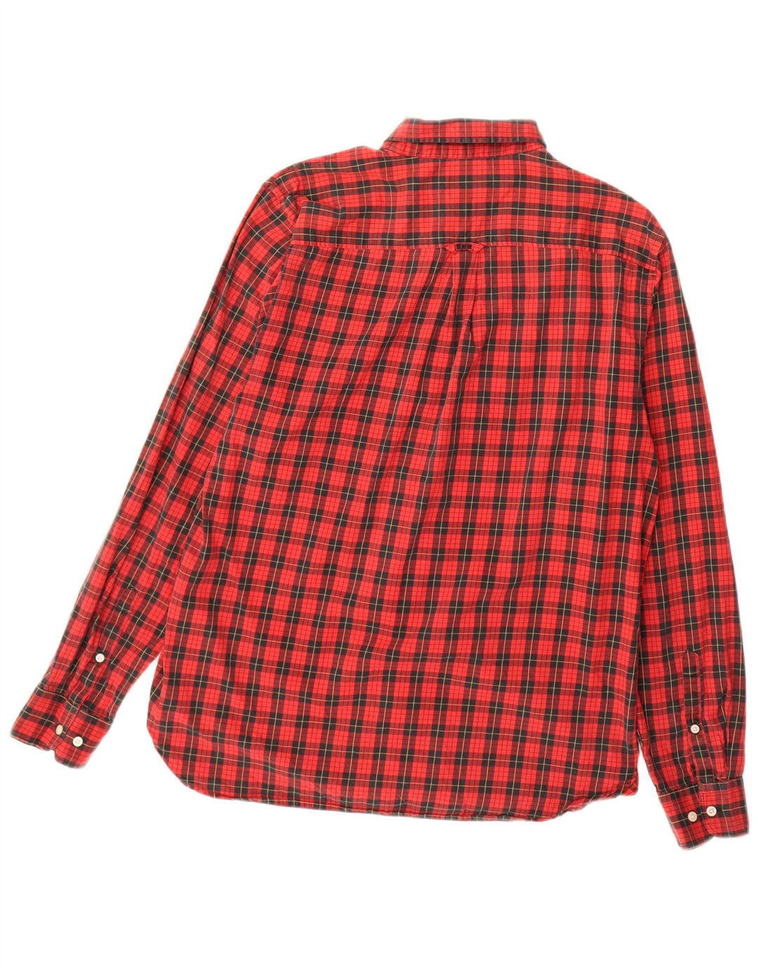 Camisa masculina de flanela Superdry grande algodão xadrez vermelho