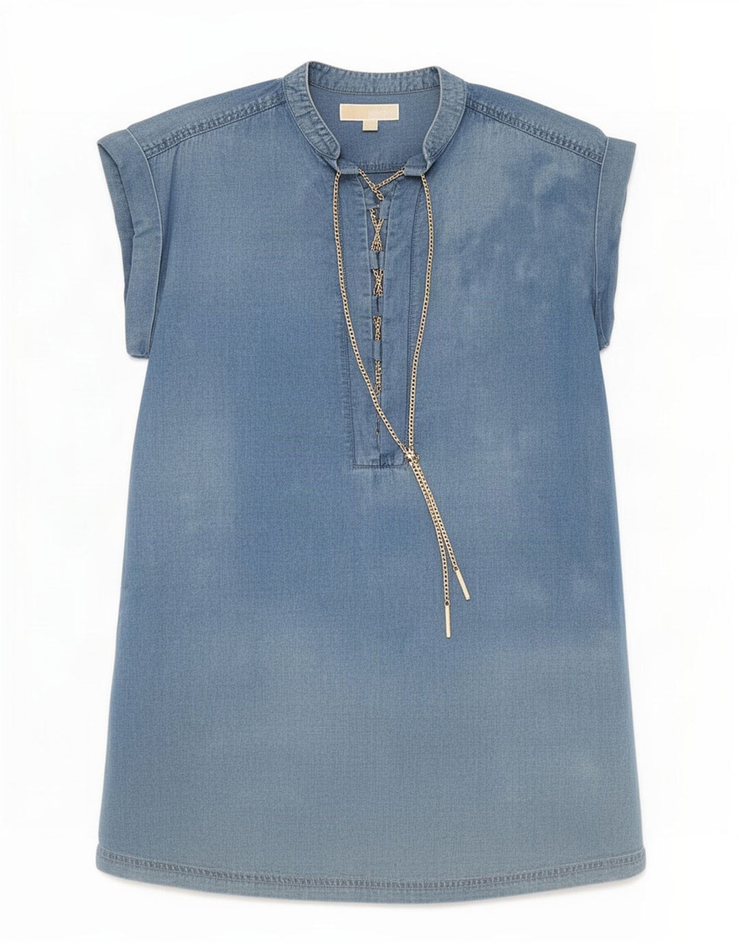 Vestido feminino Michael Kors UK 10 pequeno azul Lyocell