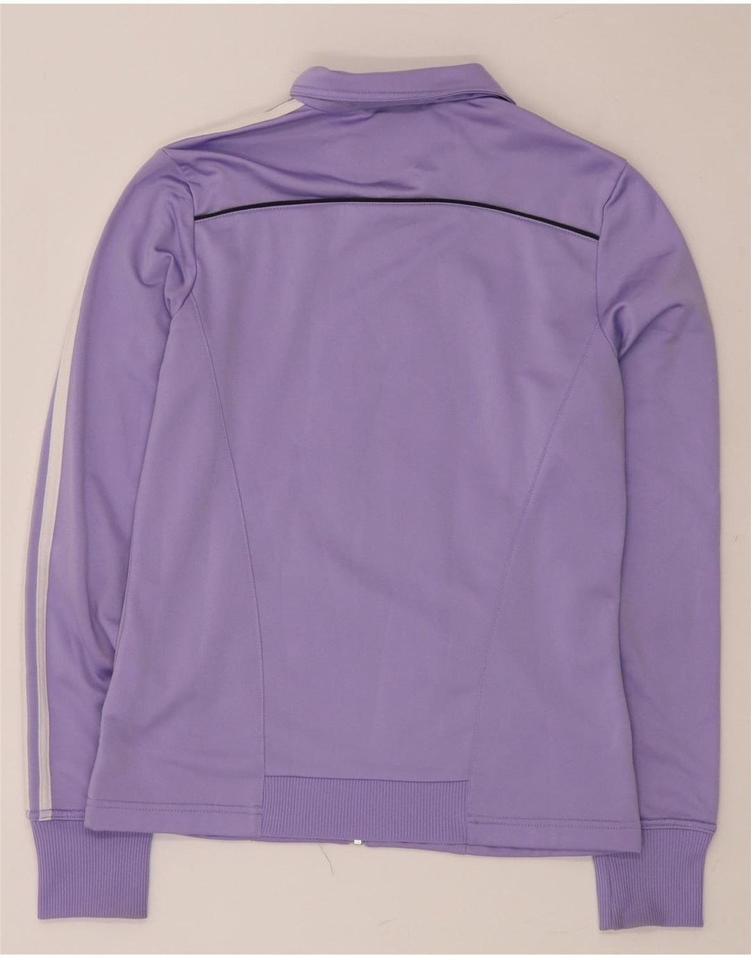 ADIDAS Womens Tracksuit Top Jacket UK 12 Médio Roxo Poliéster