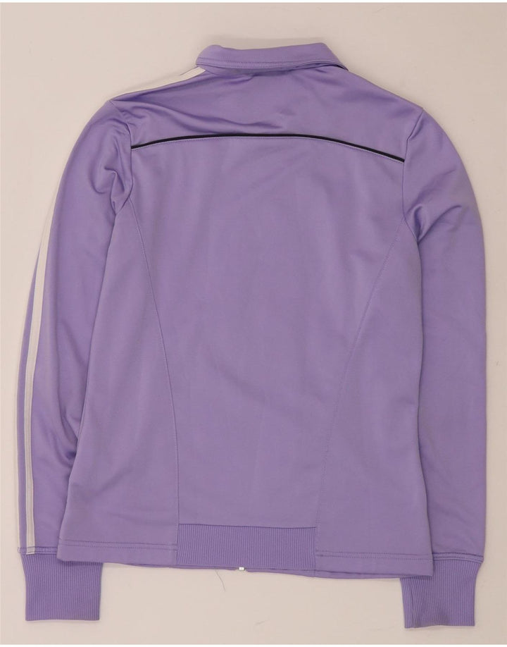 ADIDAS Womens Tracksuit Top Jacket UK 12 Médio Roxo Poliéster