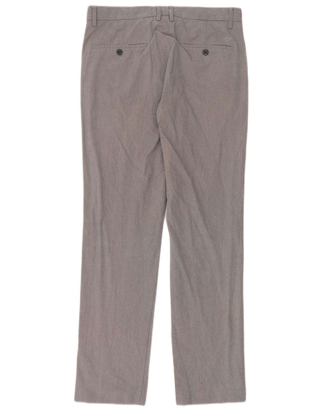 Calça masculina Dockers Straight Suit W32 L34 cinza xadrez algodão