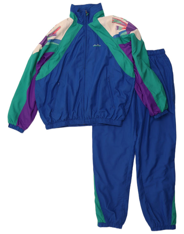 Ellesse Mens Loose Fit Full Tracksuit IT 48 Medium Blue Colourblock