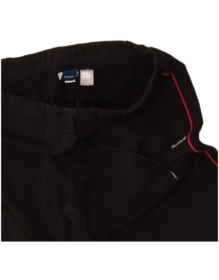 Calça de treino feminina REEBOK UK 14 grande poliéster preto