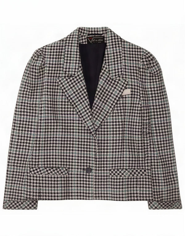 Jaqueta Blazer Feminina Vintage IT 34 XS Multicolor Houndstooth Classic
