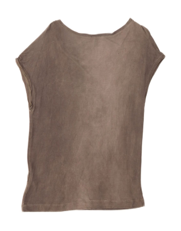 Camiseta feminina Marella UK 14 viscose cinza médio