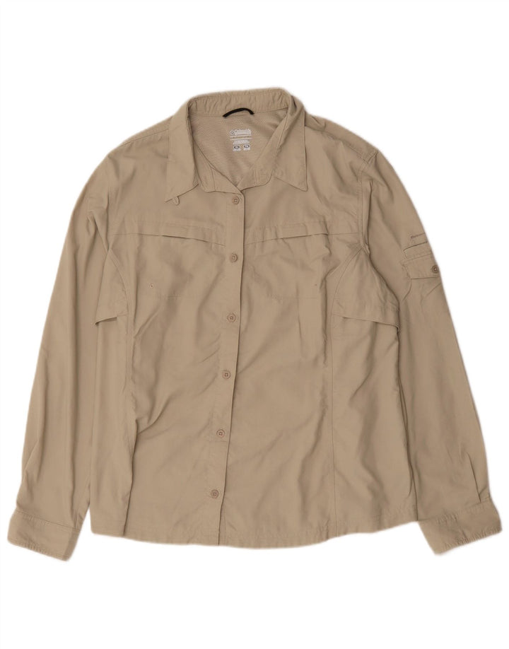 Camisa masculina Columbia XL bege nylon