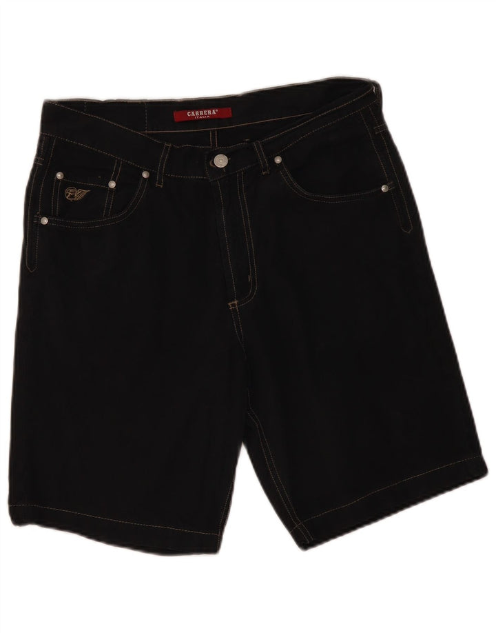 Carrera Mens Casual Shorts W32 Médio Algodão Preto