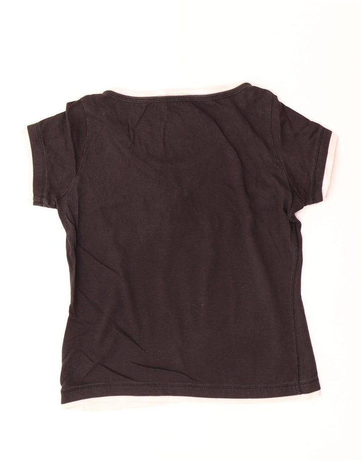 Camiseta feminina CHAMPION Heritage Classics com estampa gráfica UK 10 pequena preta