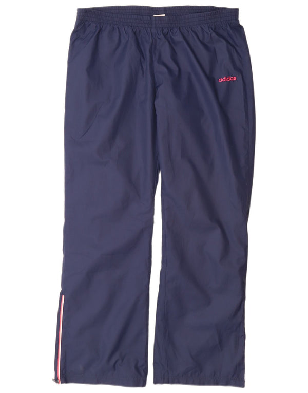 Calça de treino feminina Adidas UK 18 XL azul marinho poliéster