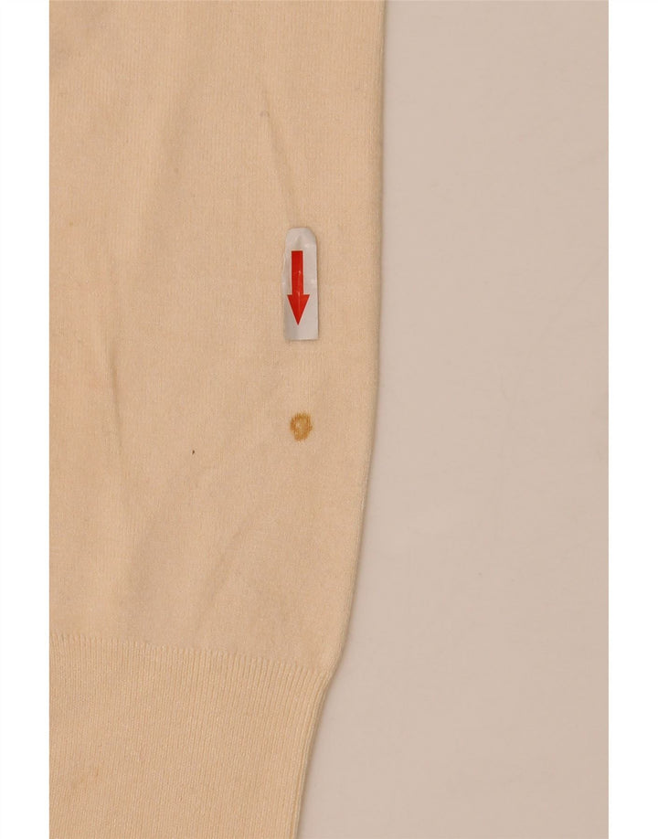 Zara Suéter feminino com gola redonda e gola redonda, tamanho grande, branco