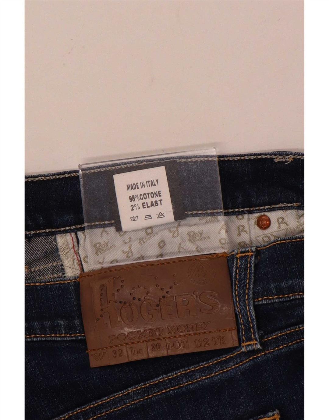 Roy Rogers Mens Jeans Slim W32 L36 Azul Algodão