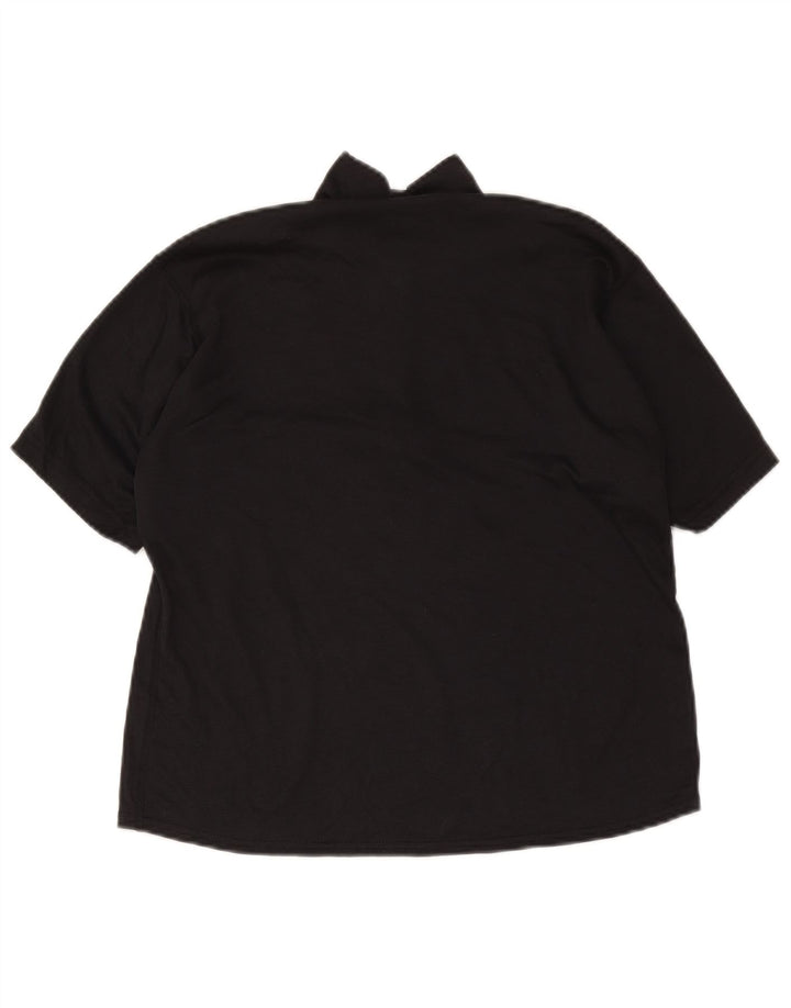 Camiseta feminina Patagonia com zíper e gola alta UK 14 poliéster preto médio