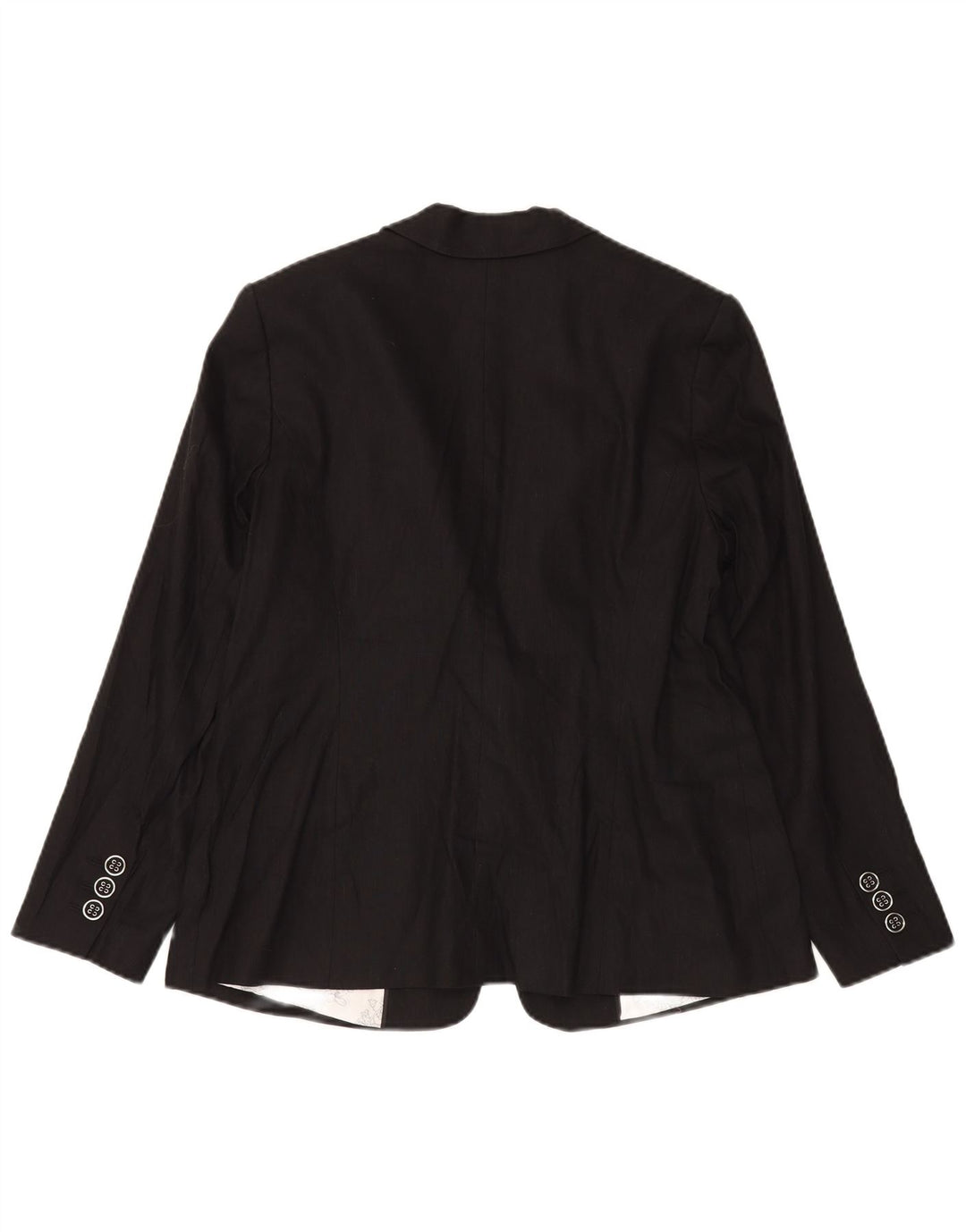 Jaqueta blazer feminina Marks & Spencer com 1 botão Reino Unido 16 grande linho preto