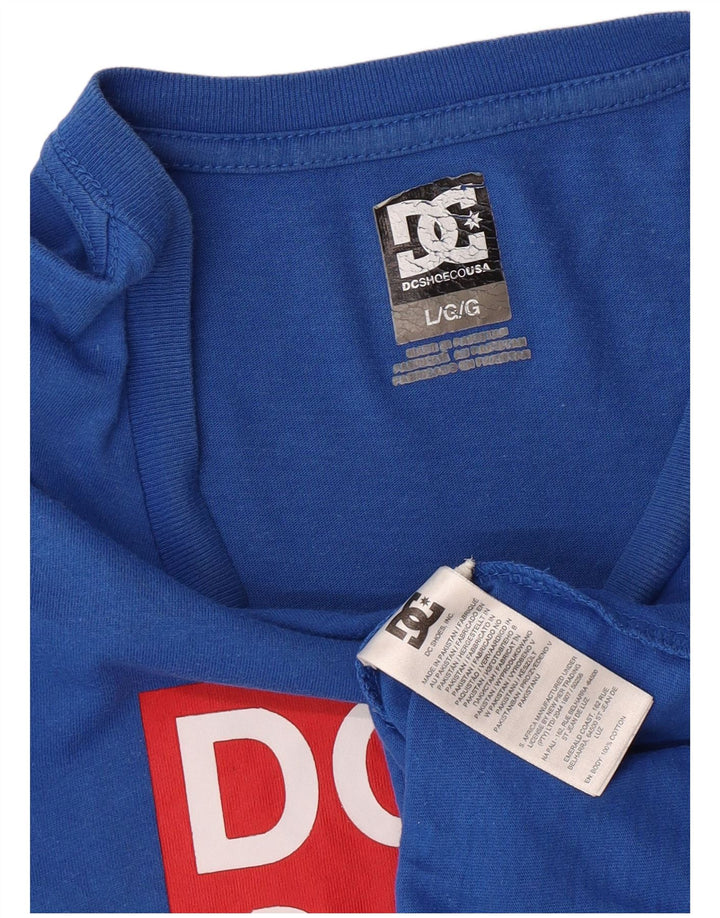 Camiseta gráfica masculina DC grande algodão azul