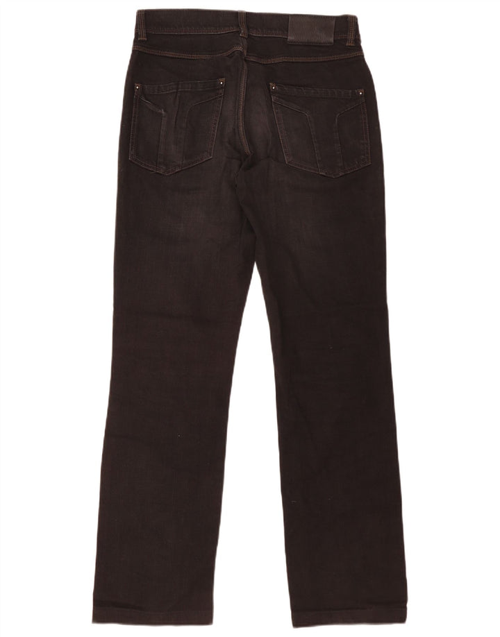Trussardi Calça jeans reta masculina W30 L31 preta