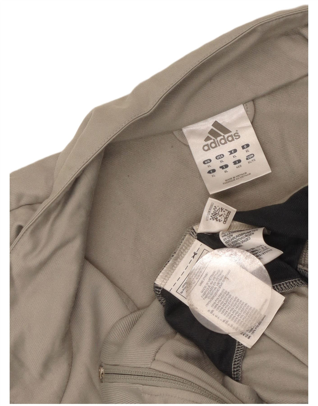 Adidas Mens Tracksuit Top Jacket XL Cinza Colourblock Poliéster