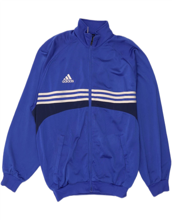Adidas Mens Tracksuit Top Jacket UK 42/44 Grande Azul Colorblock Poliéster