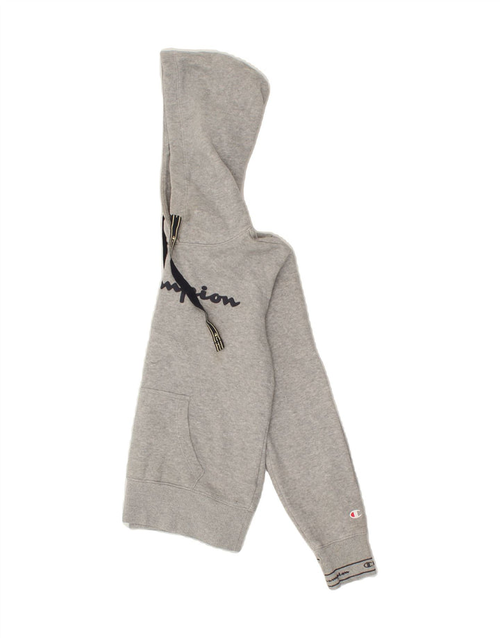 CHAMPION Mens Graphic Hoodie Jumper XS Grey Cotton Vintage Champion and Second-Hand Champion from Messina Hembry 